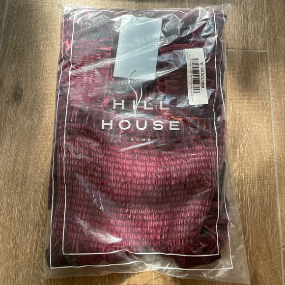 NWT Hill House Ellie Nap Dress Burgundy Silk Blend Velvet Size XS - Picture 9 of 9